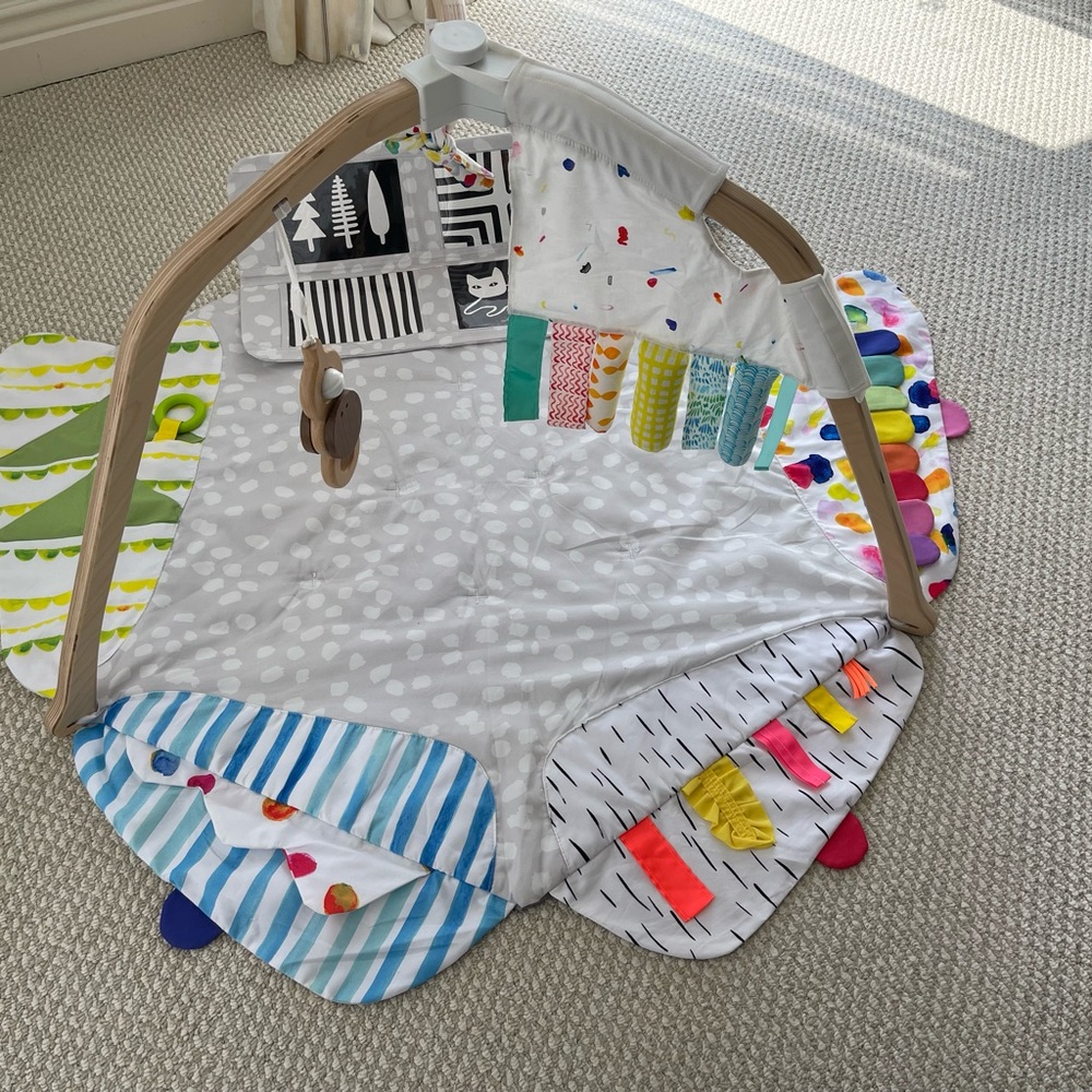 Lovevery play gym mat with sensory strands